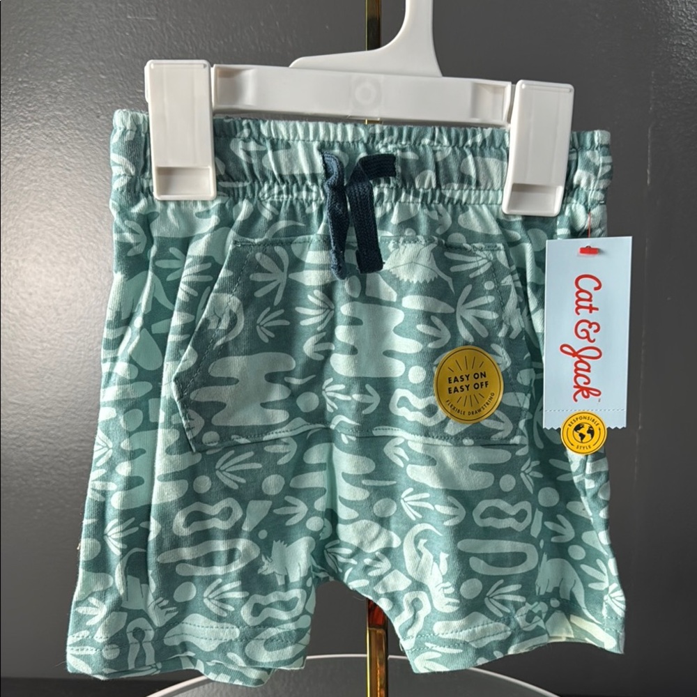 Cat & Jack Aqua 3T Boys Patterned Shorts